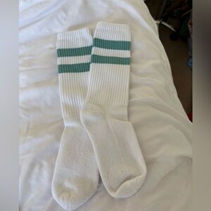 White Striped Socks